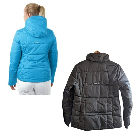 SPYDER Green Alia Thinsulate Mock Neck 10k/10k Puffer Ski Jacket 144104 Size 8 - Picture 8 of 10